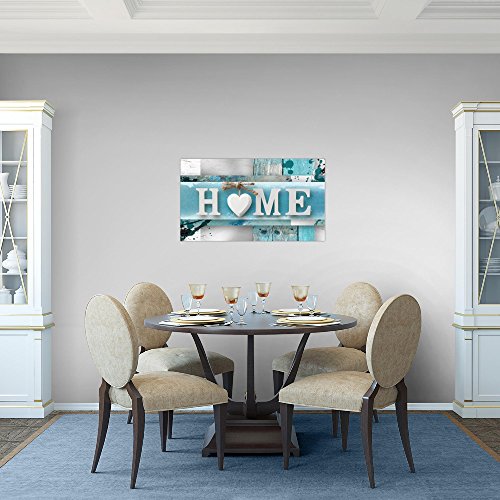 Home Herz Bild Kunstdruck auf Vlies-Leinwand H027