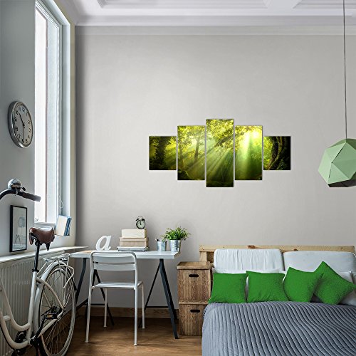 Wald Landschaft Bild Kunstdruck auf Vlies-Leinwand L063