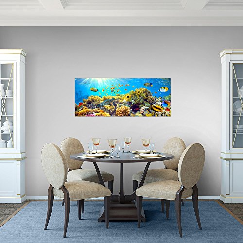 Unterwasser Korallen Bild Kunstdruck auf Vlies-Leinwand S013