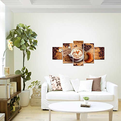Kaffee Coffee Bild Kunstdruck auf Vlies-Leinwand S104