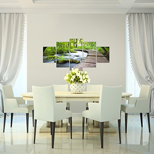 Brücke Landschaft Bild Kunstdruck auf Vlies-Leinwand L184