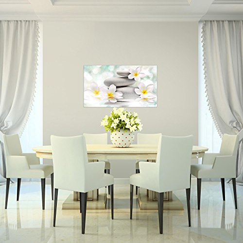 Feng Shui Blumen Bild Kunstdruck auf Vlies-Leinwand B480