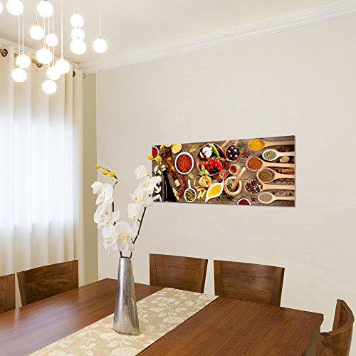 Küche - Gewürze Bild Kunstdruck auf Vlies-Leinwand S117
