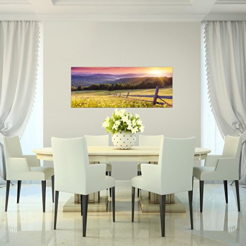 Sonnenaufgang Landschaft Bild Kunstdruck auf Vlies-Leinwand L046