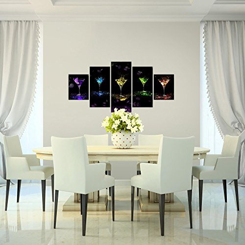 Martini Gläser Bild Kunstdruck auf Vlies-Leinwand S177