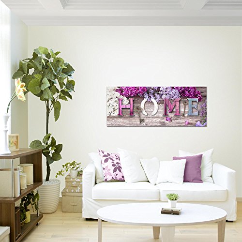 Home Flieder Bild Kunstdruck auf Vlies-Leinwand H003