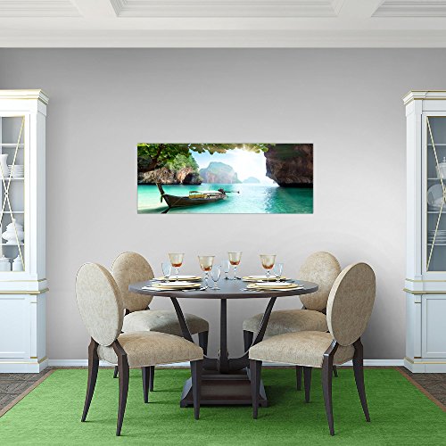 Meer Insel Landschaft Bild Kunstdruck auf Vlies-Leinwand L030