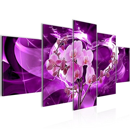 Orchidee Blumen Bild Kunstdruck auf Vlies-Leinwand B376