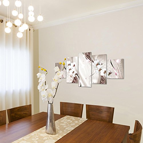 Orchidee Blumen Bild Kunstdruck auf Vlies-Leinwand B144