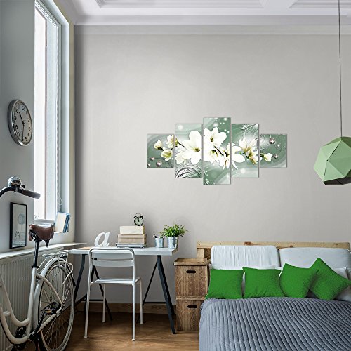 Magnolien Blumen Bild Kunstdruck auf Vlies-Leinwand B313