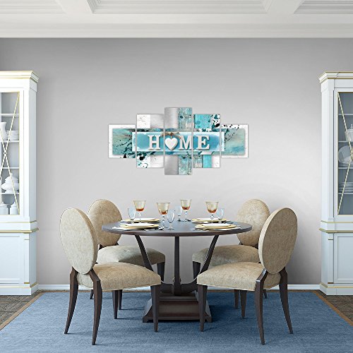 Home Herz Bild Kunstdruck auf Vlies-Leinwand H032