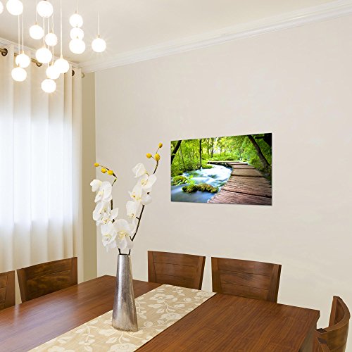Brücke Landschaft Bild Kunstdruck auf Vlies-Leinwand L185