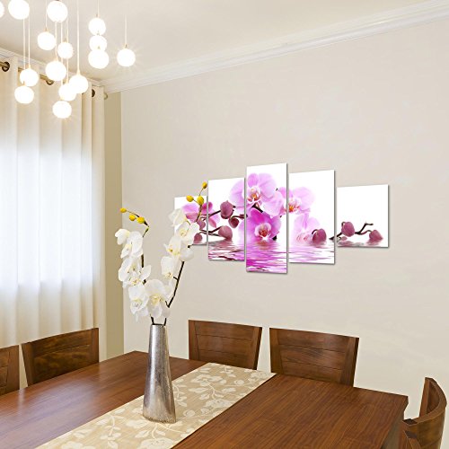 Orchidee Blumen Bild Kunstdruck auf Vlies-Leinwand B158