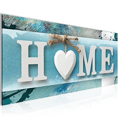 Home Herz Bild Kunstdruck auf Vlies-Leinwand H011