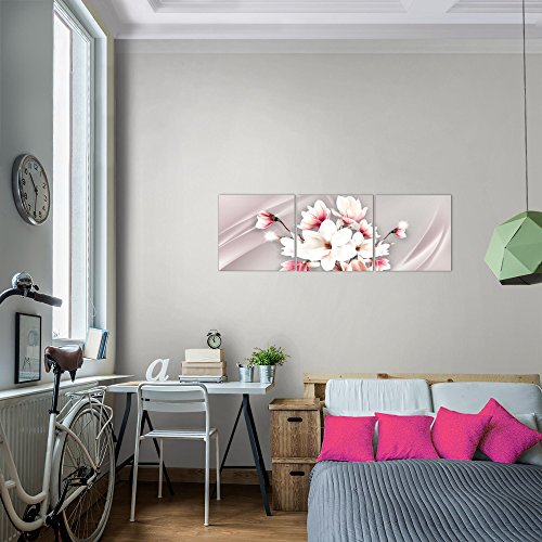 Magnolien Blumen Bild Kunstdruck auf Vlies-Leinwand B284