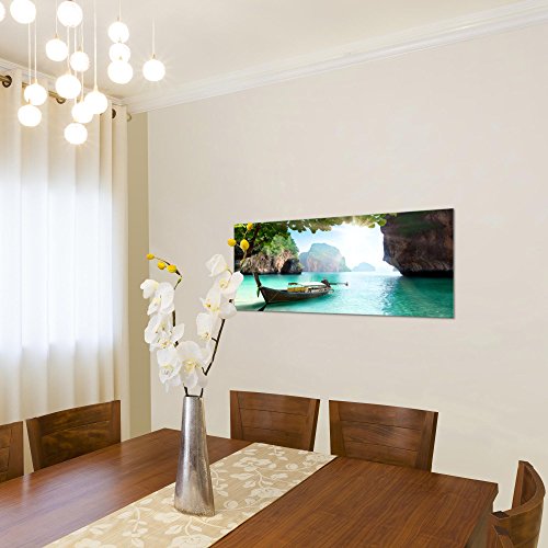 Meer Insel Landschaft Bild Kunstdruck auf Vlies-Leinwand L030