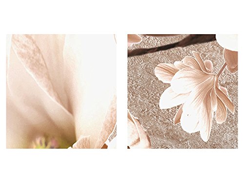 Magnolien Blumen Bild Kunstdruck auf Vlies-Leinwand B326