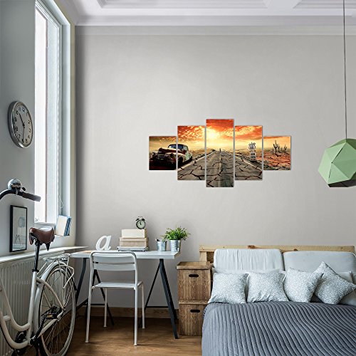 Route 66 Landschaft Bild Kunstdruck auf Vlies-Leinwand L179