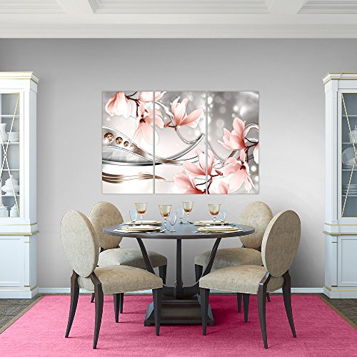Magnolien Blumen Bild Kunstdruck auf Vlies-Leinwand B293