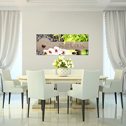 Feng Shui Orchidee Bild Kunstdruck auf Vlies-Leinwand F070