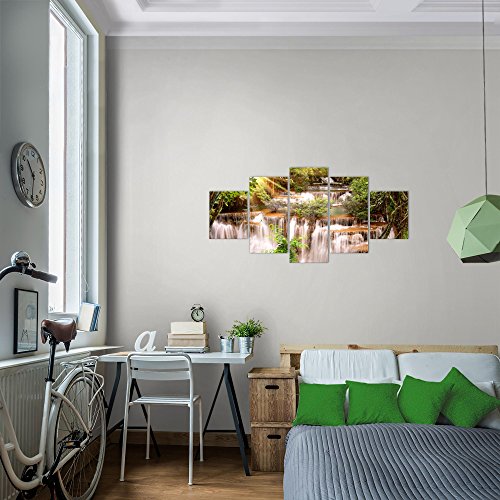 Wasserfall Landschaft Bild Kunstdruck auf Vlies-Leinwand L146