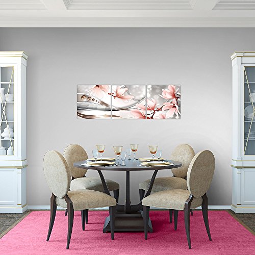 Magnolien Blumen Bild Kunstdruck auf Vlies-Leinwand B297