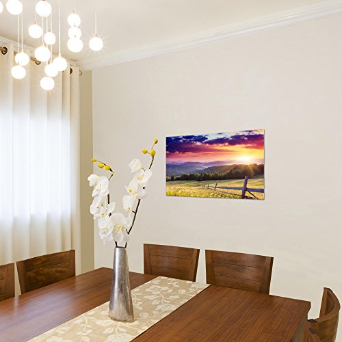 Sonnenaufgang Landschaft Bild Kunstdruck auf Vlies-Leinwand L050