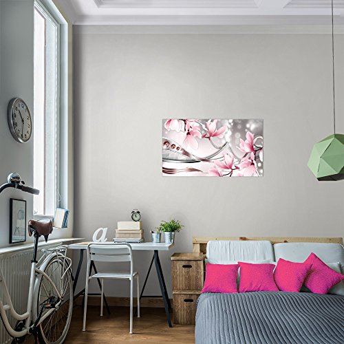 Magnolien Blumen Bild Kunstdruck auf Vlies-Leinwand B274