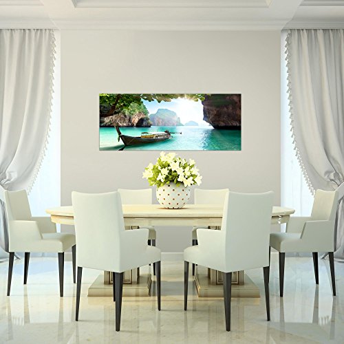 Meer Insel Landschaft Bild Kunstdruck auf Vlies-Leinwand L030