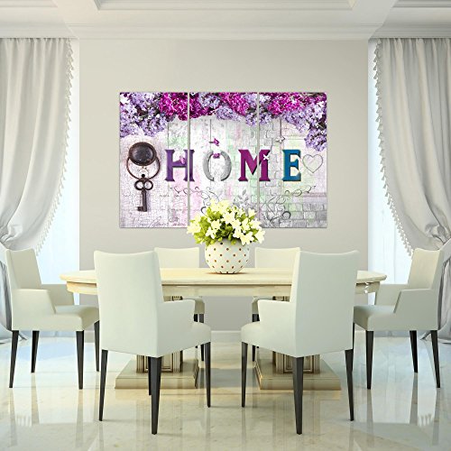 Home Flieder Bild Kunstdruck auf Vlies-Leinwand H008