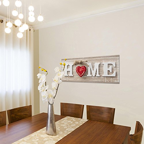 Home Herz Bild Kunstdruck auf Vlies-Leinwand H026