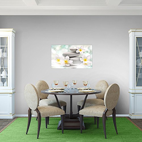 Feng Shui Blumen Bild Kunstdruck auf Vlies-Leinwand B480
