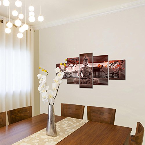 Buddha Feng Shui Bild Kunstdruck auf Vlies-Leinwand F052