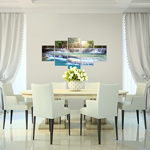 Wasserfall Landschaft Bild Kunstdruck auf Vlies-Leinwand L123