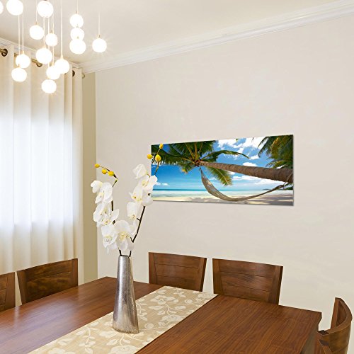 Strand Palmen Landschaft Bild Kunstdruck auf Vlies-Leinwand L007