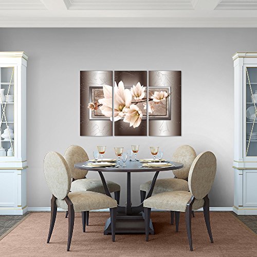 Magnolien Blumen Bild Kunstdruck auf Vlies-Leinwand B326