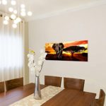 Afrika Elefant Bild Kunstdruck auf Vlies-Leinwand Af035
