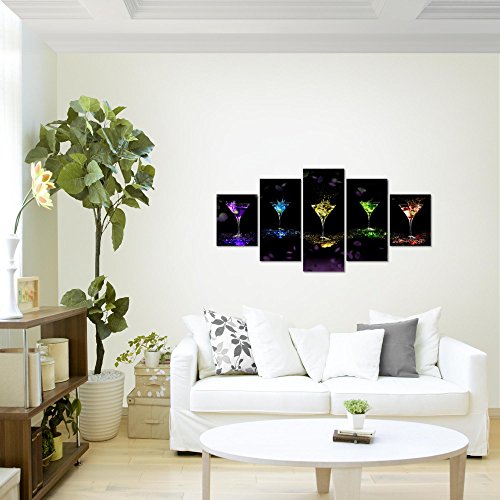 Martini Gläser Bild Kunstdruck auf Vlies-Leinwand S177