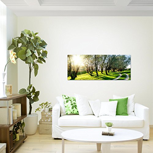 Wald Landschaft Bild Kunstdruck auf Vlies-Leinwand L098