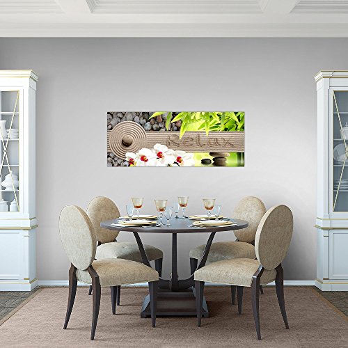 Feng Shui Orchidee Bild Kunstdruck auf Vlies-Leinwand F070