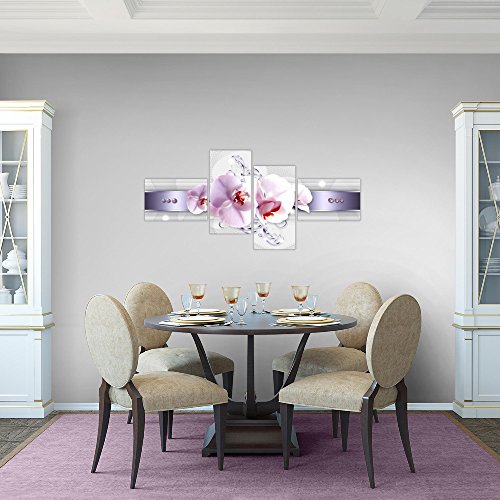Orchidee Blumen Bild Kunstdruck auf Vlies-Leinwand B374