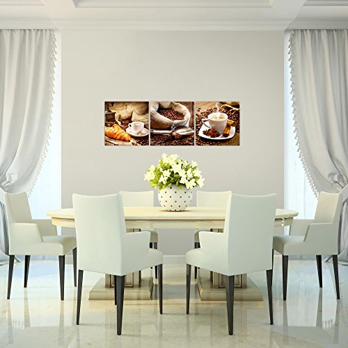 Kaffee Coffee Bild Kunstdruck auf Vlies-Leinwand S106