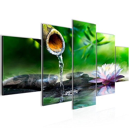 Lotusblume Blumen Bild Kunstdruck auf Vlies-Leinwand B334