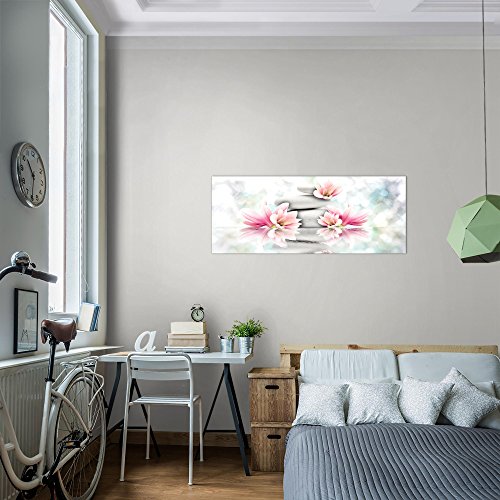 Magnolien Blumen Bild Kunstdruck auf Vlies-Leinwand B306