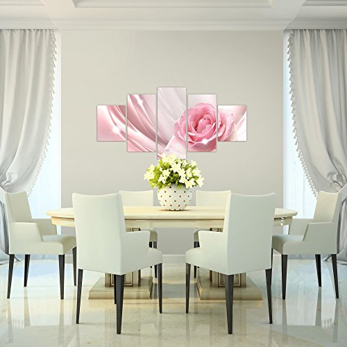 Rose Blumen Bild Kunstdruck auf Vlies-Leinwand B378