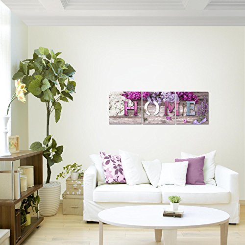 Home Flieder Bild Kunstdruck auf Vlies-Leinwand H006