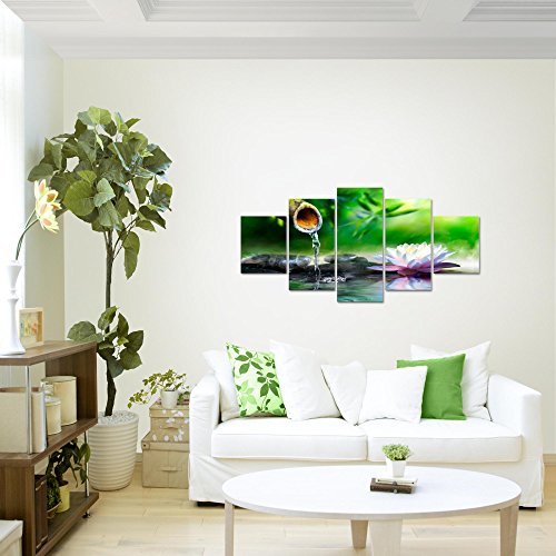Lotusblume Blumen Bild Kunstdruck auf Vlies-Leinwand B334