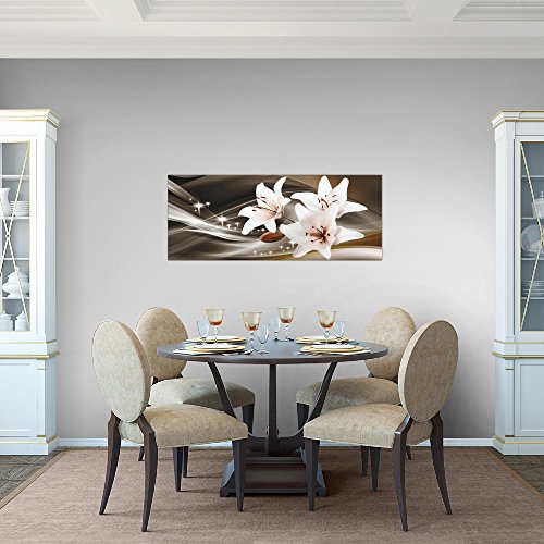 Lilie Blumen Bild Kunstdruck auf Vlies-Leinwand B190
