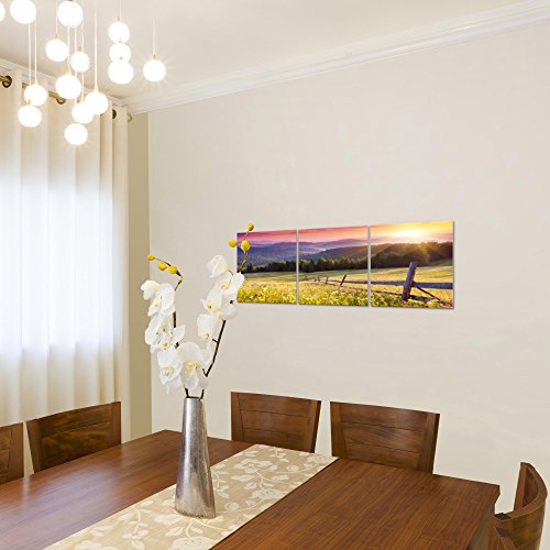 Sonnenaufgang Landschaft Bild Kunstdruck auf Vlies-Leinwand L044