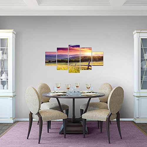 Sonnenaufgang Landschaft Bild Kunstdruck auf Vlies-Leinwand L051